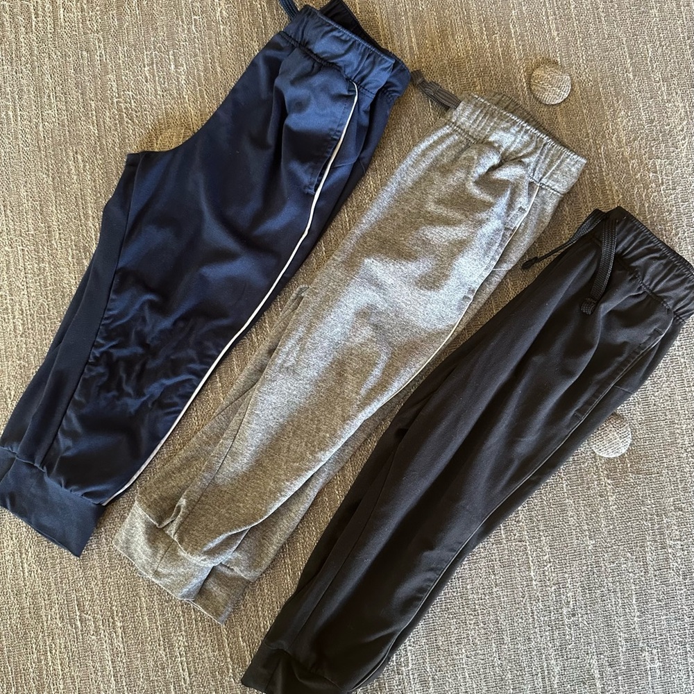 Kids' Navy, Gray, and Black Jogger Pants